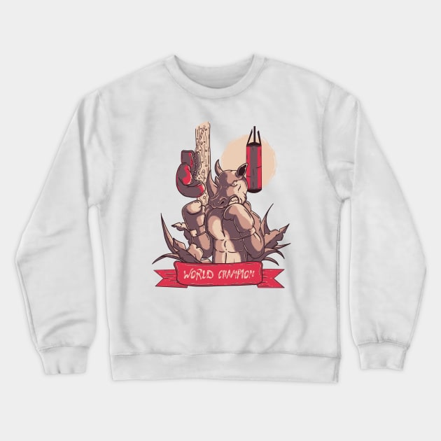 Rhino Box Crewneck Sweatshirt by NathanRiccelle